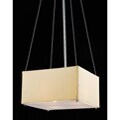 Square 4-light Chrome Chandelier