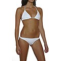 Prov'n by Lucenti Women's White Triangle Bikini