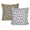French Words Decorative Pillow