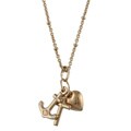 Caribe Gold  14k over Sterling  Silver 'Faith Hope Charity' Necklace
