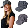Cotton Herringbone Wide Bill Cap (China)