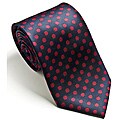 Platinum Ties Men's Navy 'Red Dot' Tie