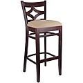 Diamond Back Dark Mahogany/ Tan Bar Stool