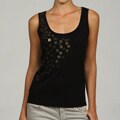 Calvin Klein Black Ring Embellished Tank