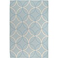 Hand-hooked Bliss Outdoor Pale Blue Rug (2' x 3')