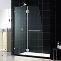 DreamLine Aqua Lux 45x72 Clear Glass and Brushed Nickel Shower Door