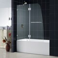 DreamLine Aqua Lux 48x58 Clear Glass and Chrome Bathtub Door