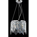 Kiara 3-light Chrome/ Crystal Pendant Chandelier