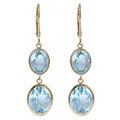 Zoe B 14k Gold over Sterling Silver Blue Topaz Earrings