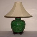 Indoor 1-light Green Ceramic Table Lamp