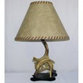 Aged Faux Ivory 1-light Antler Table Lamp