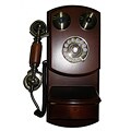 Mahogany Brass-plated Classic Wall Telephone
