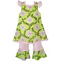 Ann Loren Girl's Floral 2-piece Capri Set