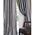 Solid Faux Silk Taffeta Platinum 84-inch Curtain Panel