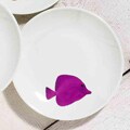 Knowledge fish plate base Kamra Blue Fish Plate 9-inch (Set of 4)