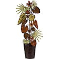 Wrought Iron Argento Hidden Paradise Exotic Leaf Wall Decor (China)