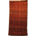 Persian Hand-knotted Balouchi Red/ Ivory Wool Rug (4'10 x 9'2)