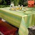 Cabana Stripe (60 x 84) Rectangle Indoor/ Outdoor Stain Resistant Tablecloth Fire Red