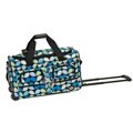 Rockland Deluxe 22-in Leaf Pattern Carry On Rolling Duffel Bag
