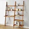 Oak 2-piece Leaning Ladder Shelf