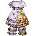 Ann Loren Bouquet Dress/Capri Outfit Fits American Girl Doll