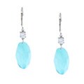 Zoe B Sterling Silver Chalcedony and White Topaz Earrings