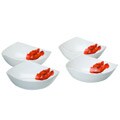 Complementing hints on white dishes Red Vanilla 'Summer Sun' Set of 4 Soup Bowls
