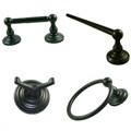 Boulder Flat Black 4-piece Bath Set