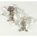 Set of 2 Brass and Glass Crystal Butterfly Paperclips (India)