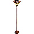 Tiffany-style Dragonfly Torchiere Bronze Finish Floor Lamp