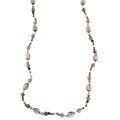 Zoe B Sterling Silver FW Pearl and Smokey Quartz Necklace (5-6 mm)