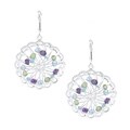 Zoe B Sterling SIlver Multi-gemstone Earrings