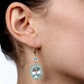 Zoe B 14k Gold Blue Topaz and Apatite Dangle Earrings