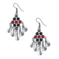 Hermosa Gunmetal Bohemian Rhinestone and Teardrop Dangle Earrings