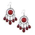 Hermosa Goldtone Rhinestone and Acrylic Dream Catcher Earrings