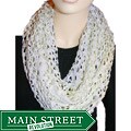 Cuff Luv Ivory Crocheted Infiniti Scarf
