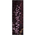 Hand-tufted Lavish Plum Floral Rug (2'6 x 8')