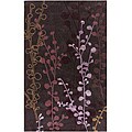 Hand-tufted Lavish Plum Floral Rug (3'6 x 5'6)