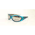 Airwalk Men's 'Aerial' Blue and Grey Wrap Sunglasses