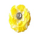 Bow Clippeez 2 Envy Yellow and White Boutique Flower Clip