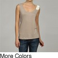 AnnaLee and Hope Women's Rosette Detail Tank Top