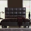 Sarajevo Dark Brown Tufted Upholstered Full Bed