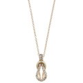 Elsa M 14K Gold over Silver 1/5ct TDW Diamond Love Knot Necklace (I-J,I)