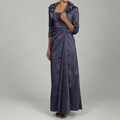 Adrianna Papell Women's Puff Collar Ball Gown