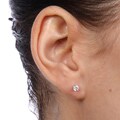14k White Gold 1/3ct TDW Certified Diamond Stud Earrings (G-H, I1-I2)