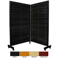 Wooden 5-foot 2-panel Shutter Folding Room Divider (China)