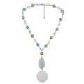 Alexa Starr Genuine Amazonite and Shell 'Y' Necklace
