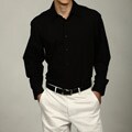 Van Heusen Men's Black Stripe Woven Shirt