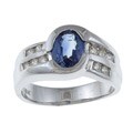 Encore by Le Vian 14k Gold Sapphire and 1/3ct TDW Diamond Ring (M-N, SI2-SI3)