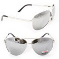 Unisex 5007 Silver Aviator Sunglasses